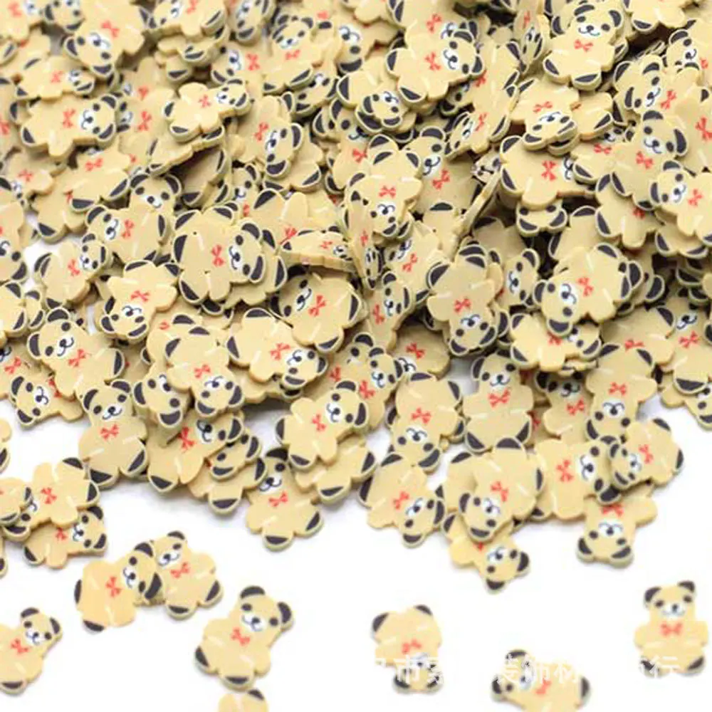 20 г Мультяшные ломтики медведя полимерная горячая мягкая глина для поделок слайм