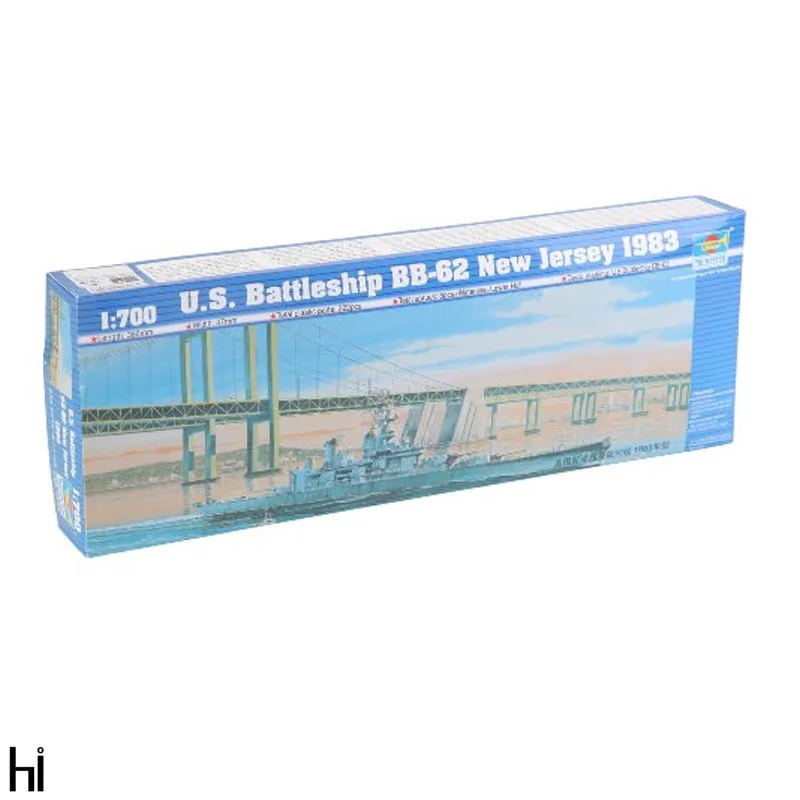 

Trumpeter 05702 1/700 Scale USS BB-62 New Jersey Battleship Military War Ship Toy Hobby Assembly Plastic Toy Model Building Kit