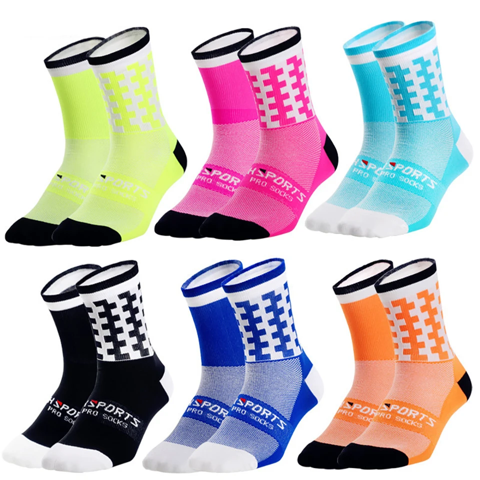 

GOBYGO 1 Pair Cycling Socks Men Comfortable Soft Wear-resistant Professional Football Tennis Climbing Fitness Sports Socks