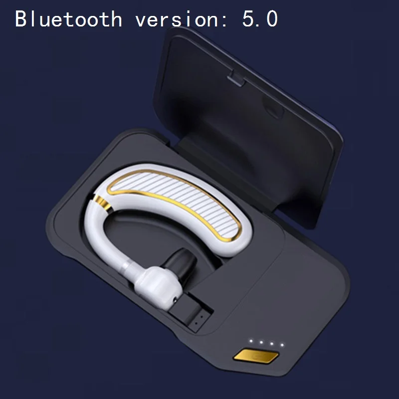 white gold suit Handsfree Bluetooth наушники Автомобильная беспроводная гарнитура с Bluetooth наушники для телефона наушники с микрофоном громкой связи беспроводные наушники - Цвет: white gold suit