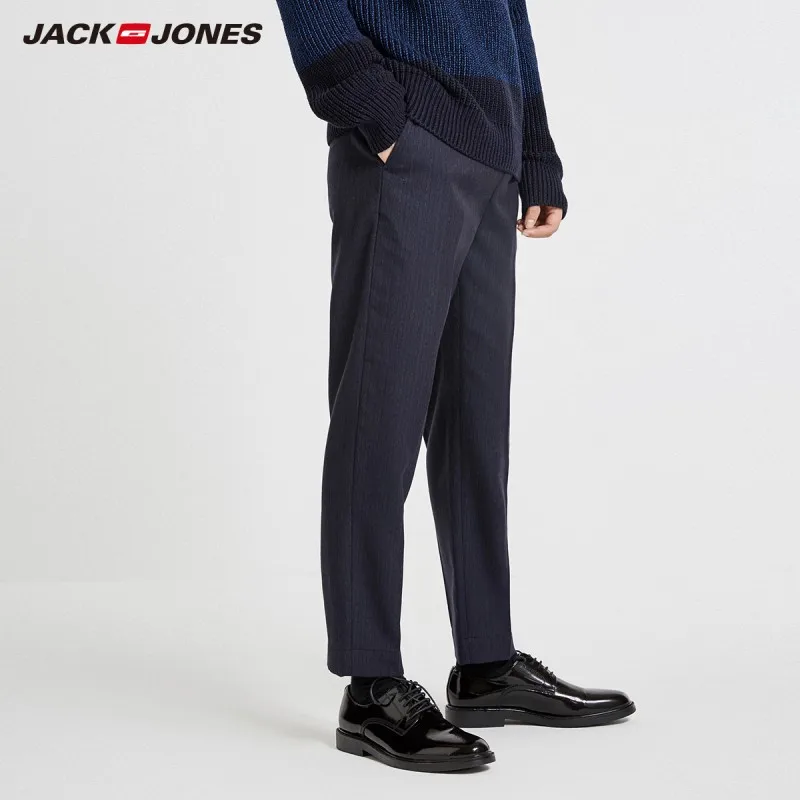 JackJones Men's Smart Casual style Wool Ankle-length pants 218414509 | Мужская одежда