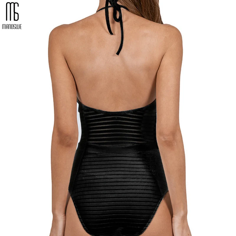 Manoswe летний женский сексуальный бандаж сдельный купальник открытая спина боди