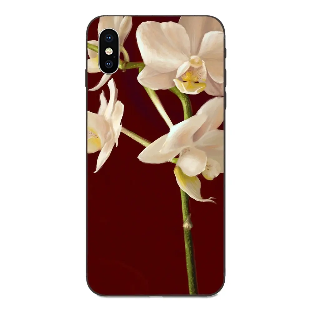 Орхидея для Xiaomi Redmi Note 3 3 S 4 4A 4X5 5A 6 6A 7 7A K20 Plus Pro S2 Y2 Y3 чехол для телефона из мягкого силикона ТПУ с рисунком черный чехол - Цвет: as picture