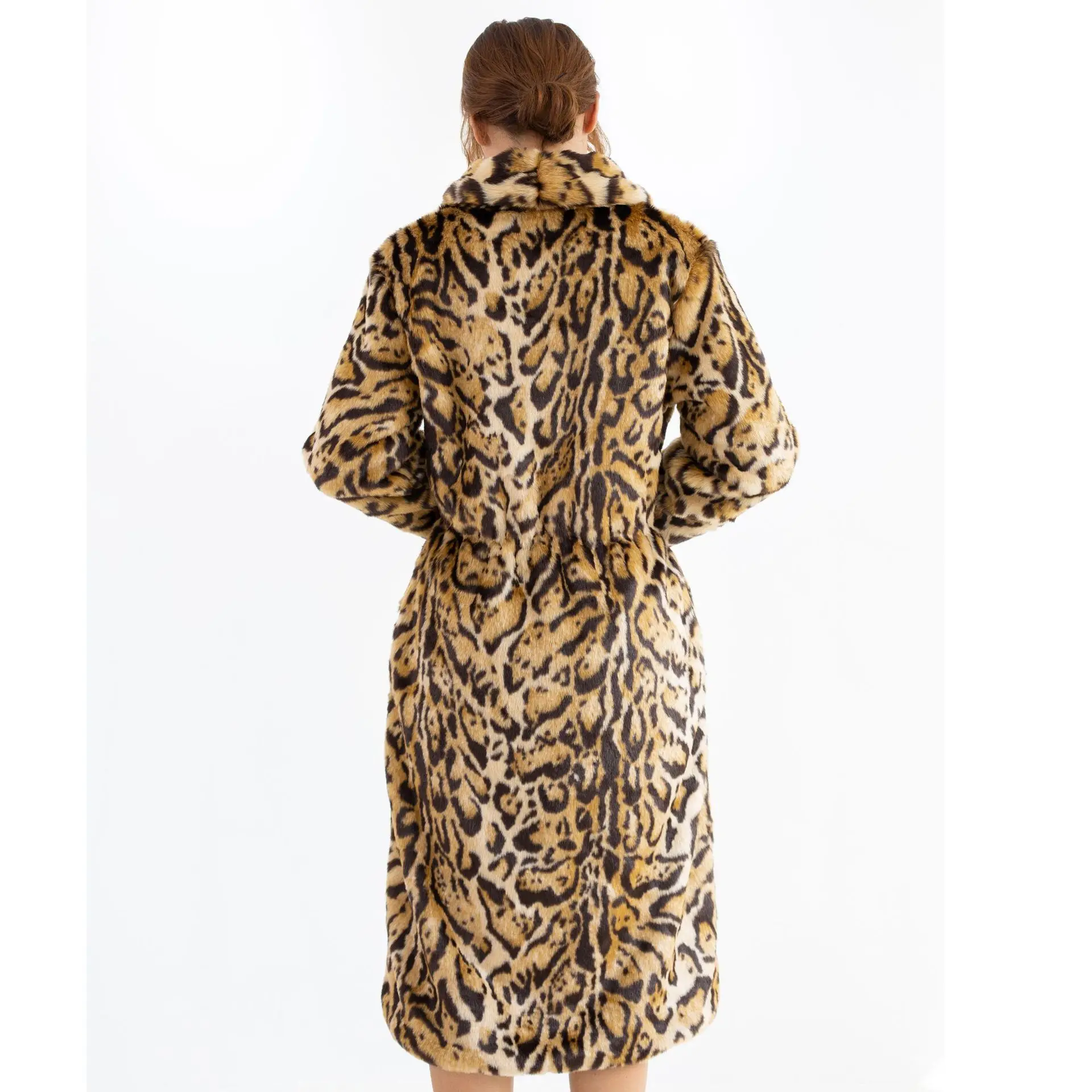 Новинка Осень-зима Корейская версия пальто из меха норки с леопардовым принтом