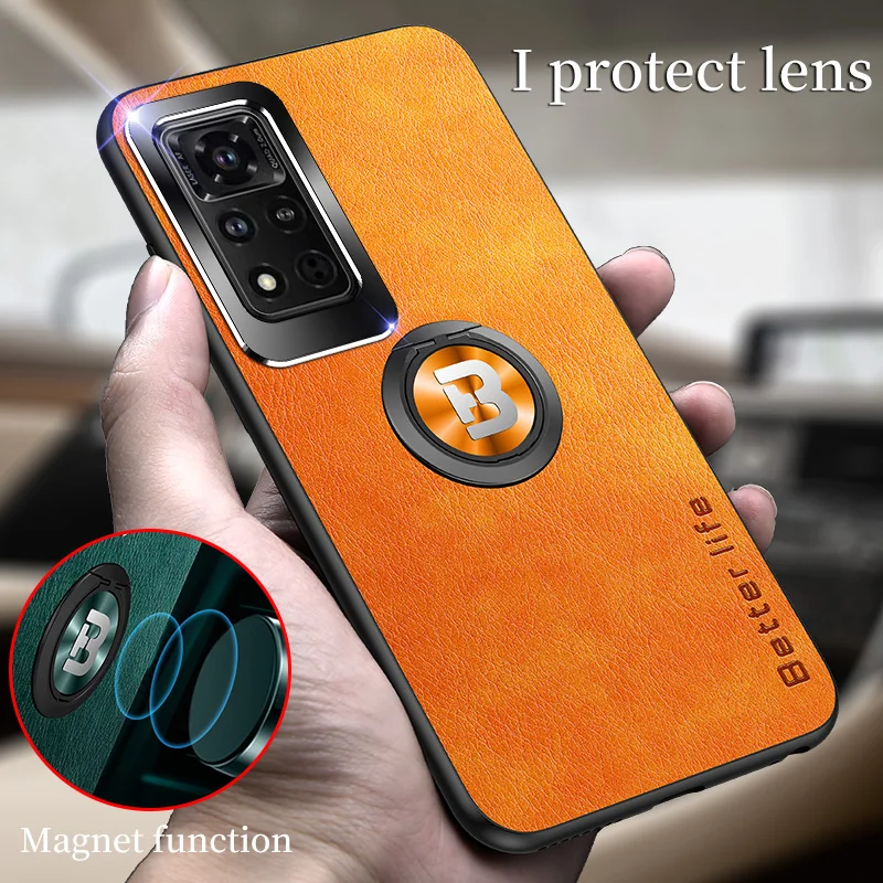

Luxury Magnetic Phone Case For Honor 8x 9x x10 Max 20 30 30s 40 View20 View30 Pro 9a Play 4 4t Lite Ring Holder Stand Shockproof