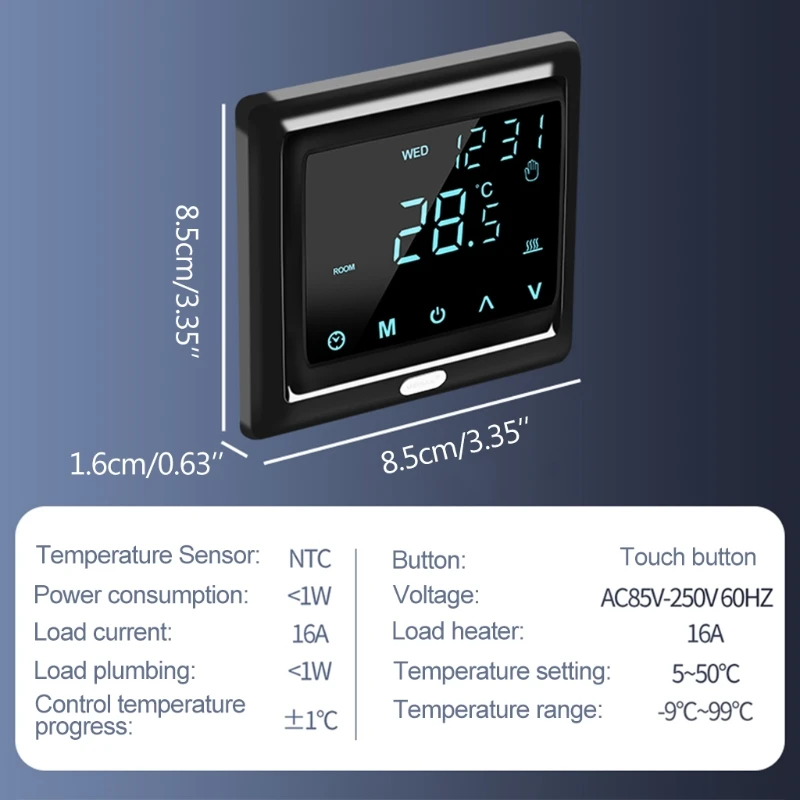 

Wifi Thermostat Floor Heating Thermostat Smart Heating Controller Screen Backlit Touch Intelligent Temperature Control