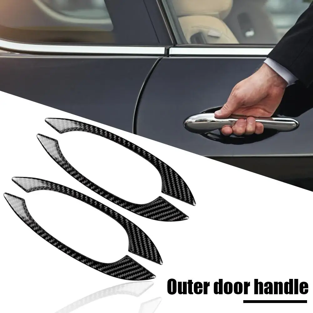 

4pcs Exterior Door Handle Frame Decoration Cover Trim for Traje para Porsche Cayenne Air Permeable Sticker Anti-foaming