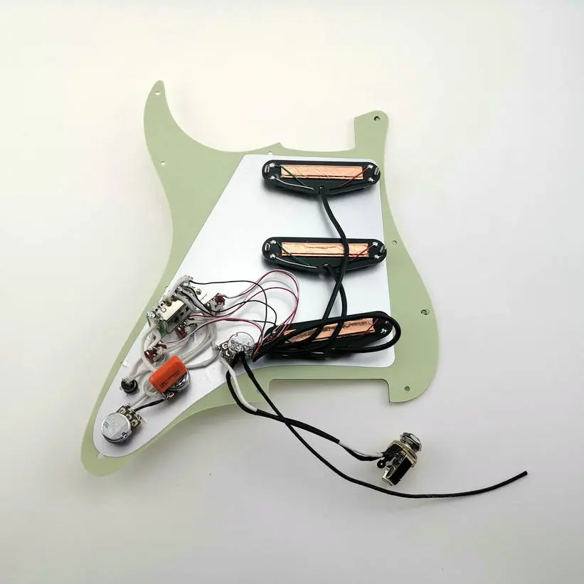 Гитара стиля ST Pickups SSS Humbucker Zebra Guitar Pickguard проводка подходит для Str гитары 20 стилей