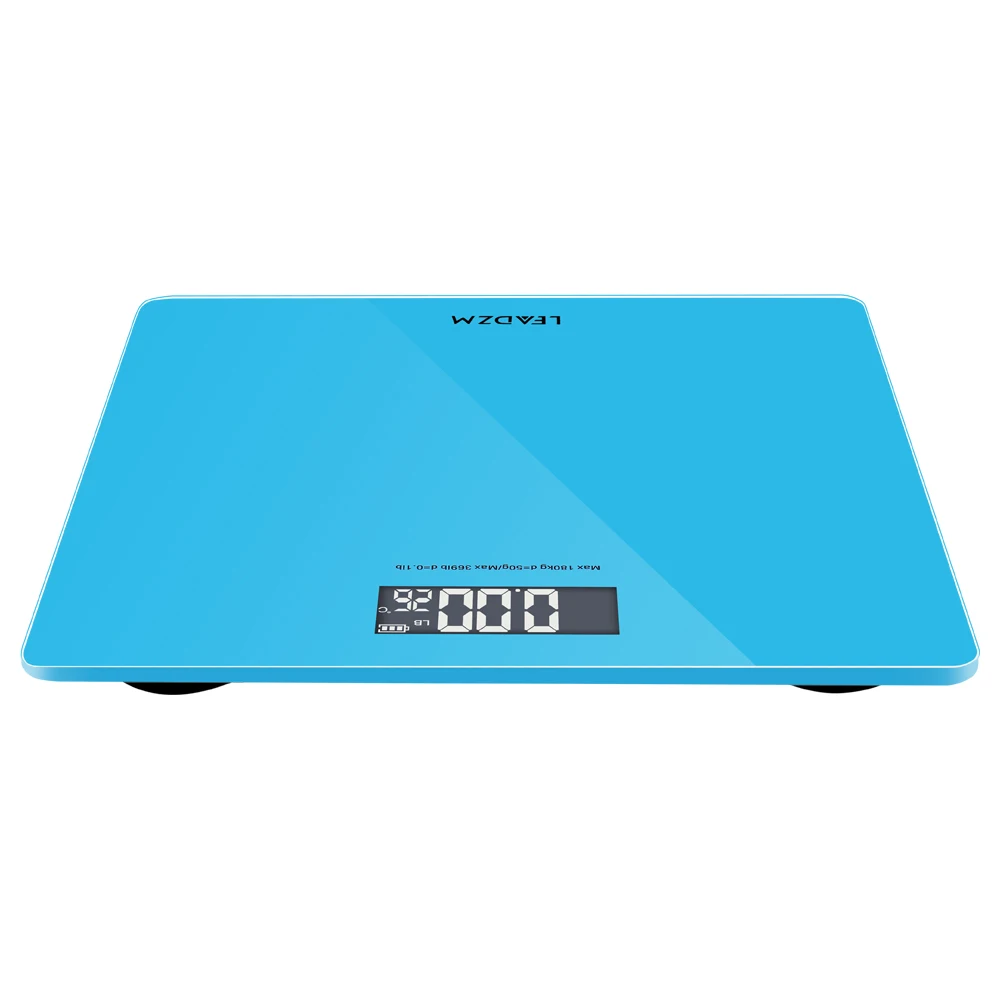 

LEADZM 30cm 180Kg/50g Personal Weighing Bathroom Scale Blue Unit Switchable DC120