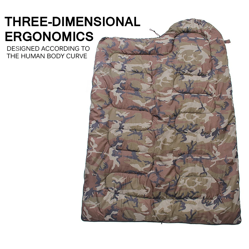 Sleeping Bag Envelope Type Splicing Camouflage Military Portable Outdoor Hiking Ultralight Spring Autumn Camping Bags | Спорт и