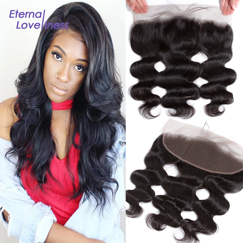 

13x4 Lace Frontal Closure Human Hair 10-20inch Body Wave Ear To Ear Lace Frontal Pre Plucked with Baby Hair Natural Color