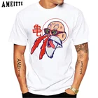 Футболка AMEITTE мужская с коротким рукавом, Летняя Повседневная рубашка с принтом Roshi Bad, Отаку, дизайнерский Топ в стиле Харадзюку