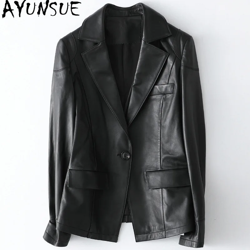 

AYUNSUE Genuine Leather Jacket for Woman Real Sheepskin Coat Ladies New Fashion Style Slim Jackets Famale Veste Cuir Femme SQQ85