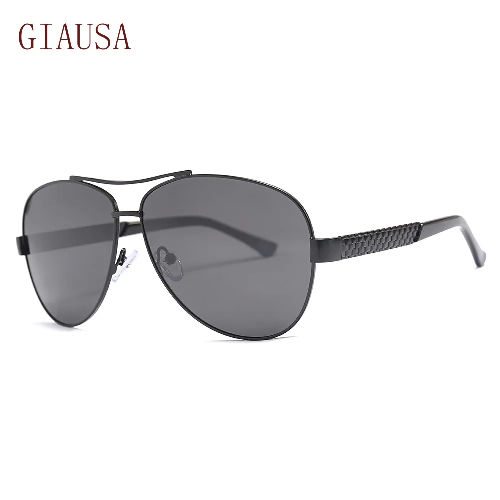 

GIAUSA New men's polarized sunglasses 2021 Retro Metal Sunglasses outdoor driving glasses night vision goggles