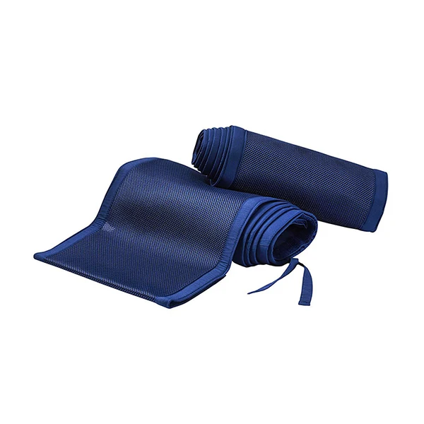 Dark blue Кровать для новорожденных бампер дышащая розовая сетка Накладка для детской кроватки Детская кроватка детские постельные принадлежности наборы Колыбель протектор кроватка бампер декор комнаты - Цвет: Dark blue