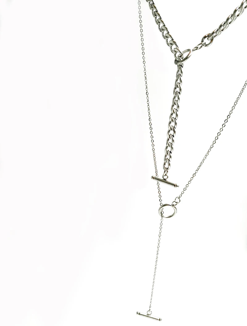 Простое женское ожерелье из нержавеющей стали в стиле хип-хоп рок | Украшения и
