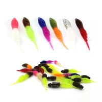 10pcpack 5cm 1g earthworm soft worm silicone artificial baits maggot grub soft fishing luya lure fish lures bread worms