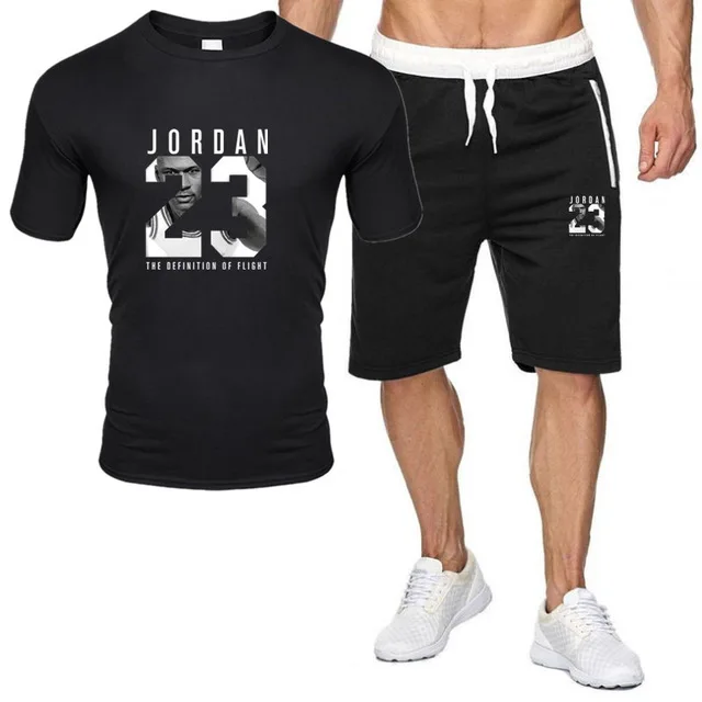 Мужской и женский модный костюм Jordan 23 повседневная спортивная футболка с