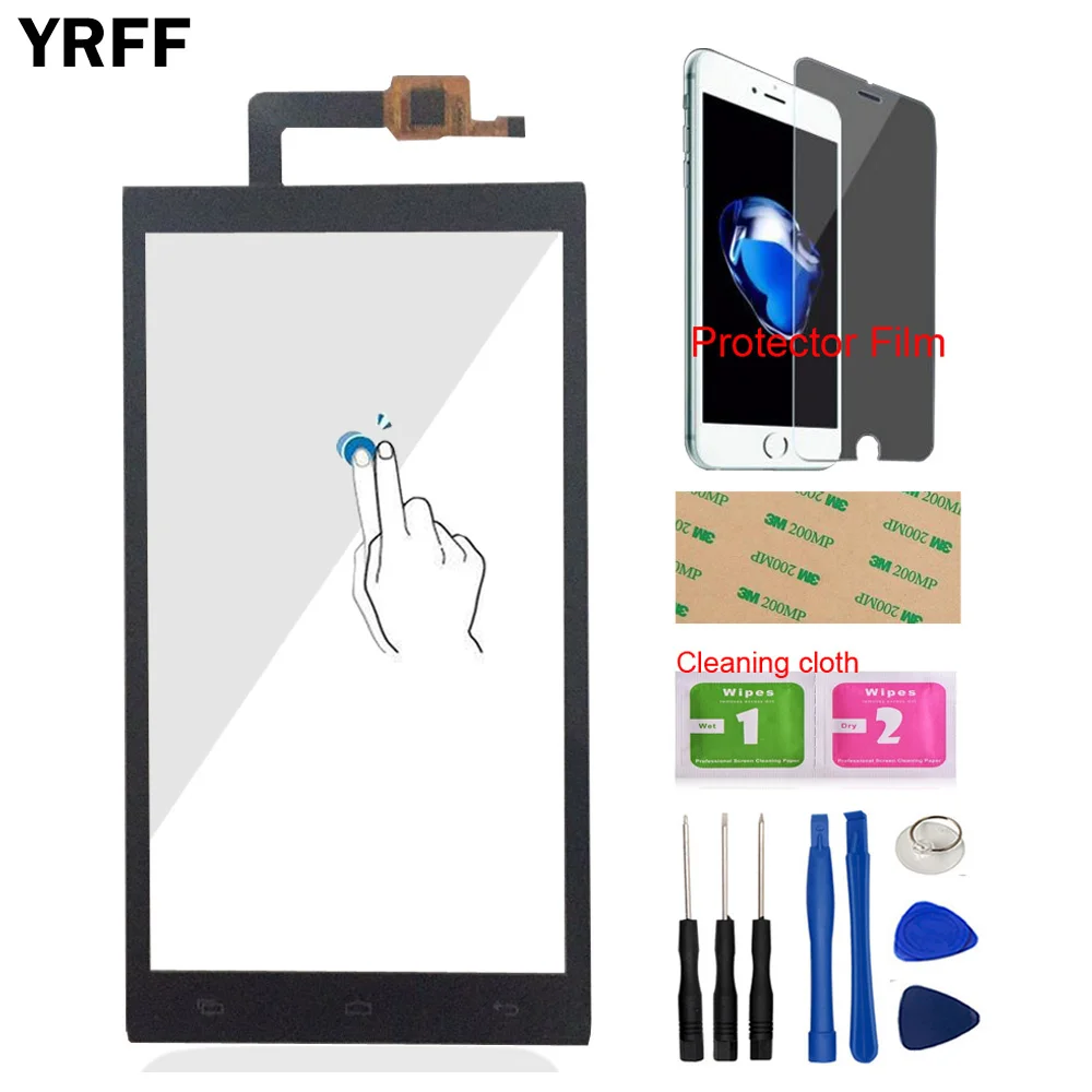 

YRFF 5,0 ''мобильный датчик объектива для Micromax AQ5001 Переднее стекло сенсорный экран дигитайзер панель Стекло Инструменты + клей