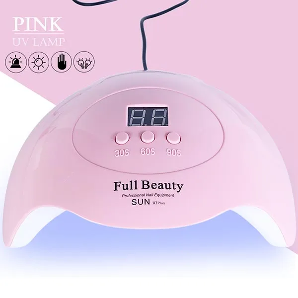 SUN X7Plus Pink 30 Вт УФ-лампа для ногтей, отверждающий Гель-лак, автоматический датчик, светодиодный Сушилка для ногтей, лампа для маникюра, usb-разъем, 15 светодиодный s Машина CHSUNX7Plus - Цвет: SUN X7Plus Pink