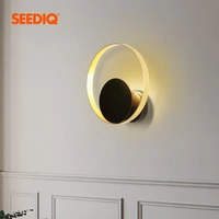 nordic wall sconce light in home bedroom living room g4 bulb holder decor wall lamp golden lampshade wall llighting fixture