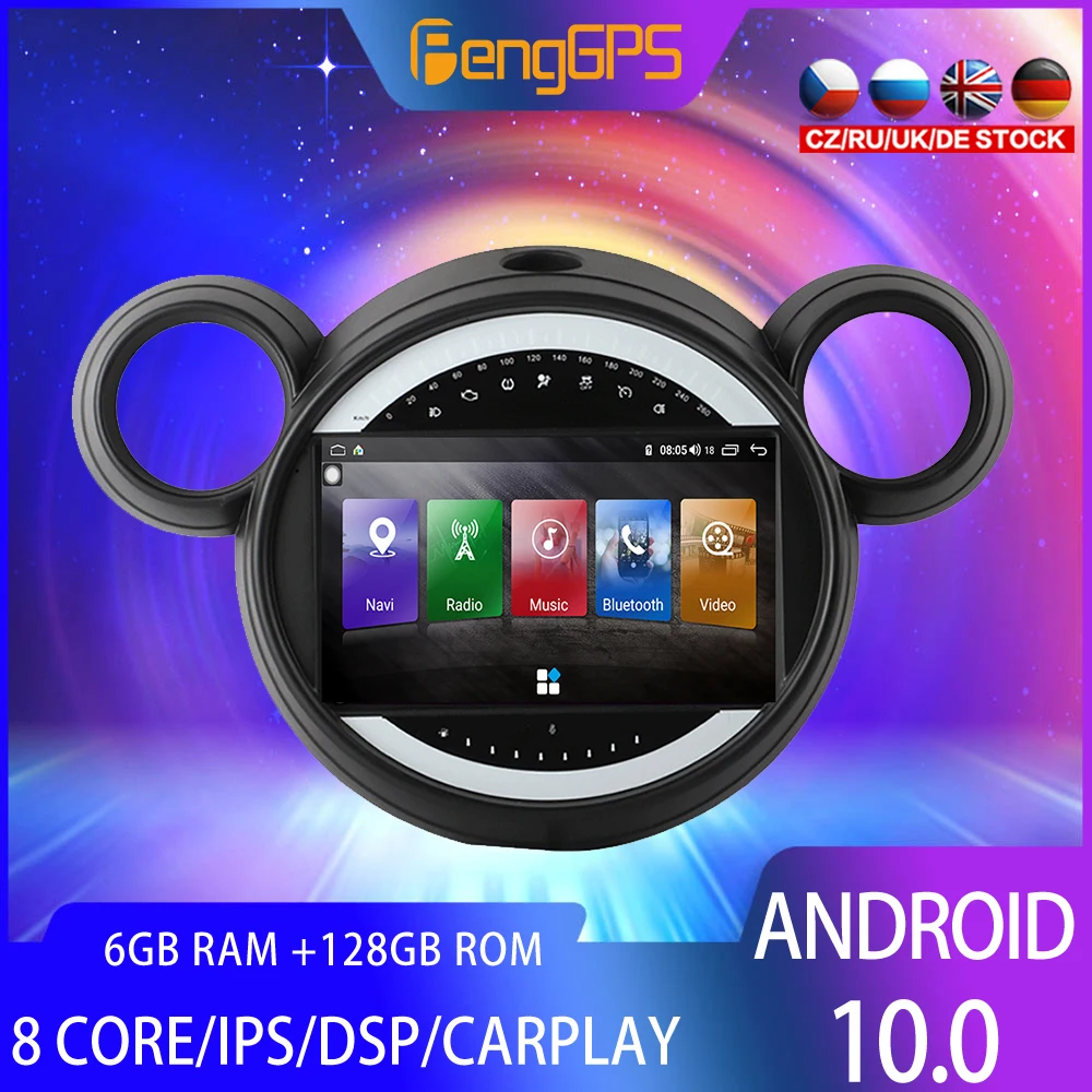 128 ГБ Android 10 0 автомобиль радио для BMW MiNi 2007 2008 2009 - 2015 мультимедийный видеоплеер