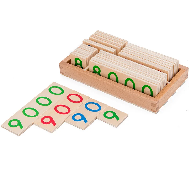 Tarjeta Montessori de madera para ni&ntilde;os, tarjeta de aprendizaje de n&uacute;meros 1-9000, ayuda para la ense&ntilde;anza de matem&aacute;ticas, juguetes educativos de educaci&oacute;n temprana para ni&ntilde;os en edad preescolar-4