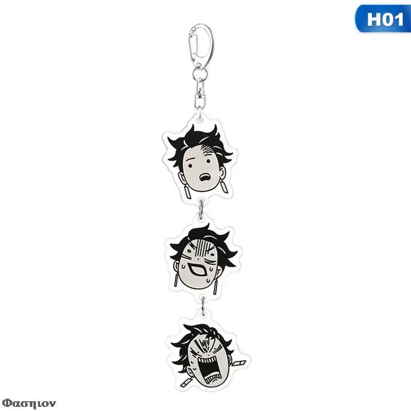 Акриловый брелок для ключей милый с клинком призрака из аниме рассекающий