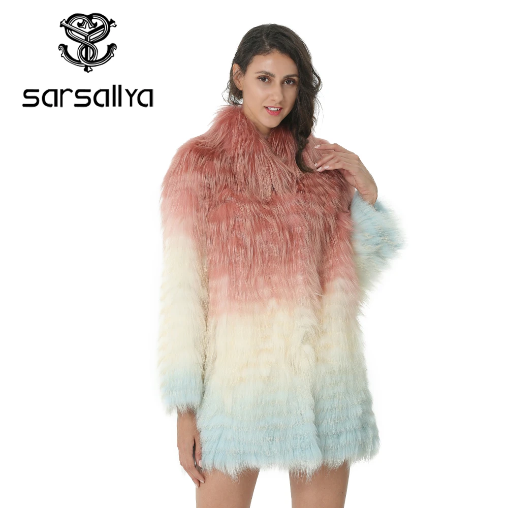 Winter Women Real Fox Fur Coat Luxury Natural Fox Fur Jacket With Fur Collar Cuff Fashion Real Fur