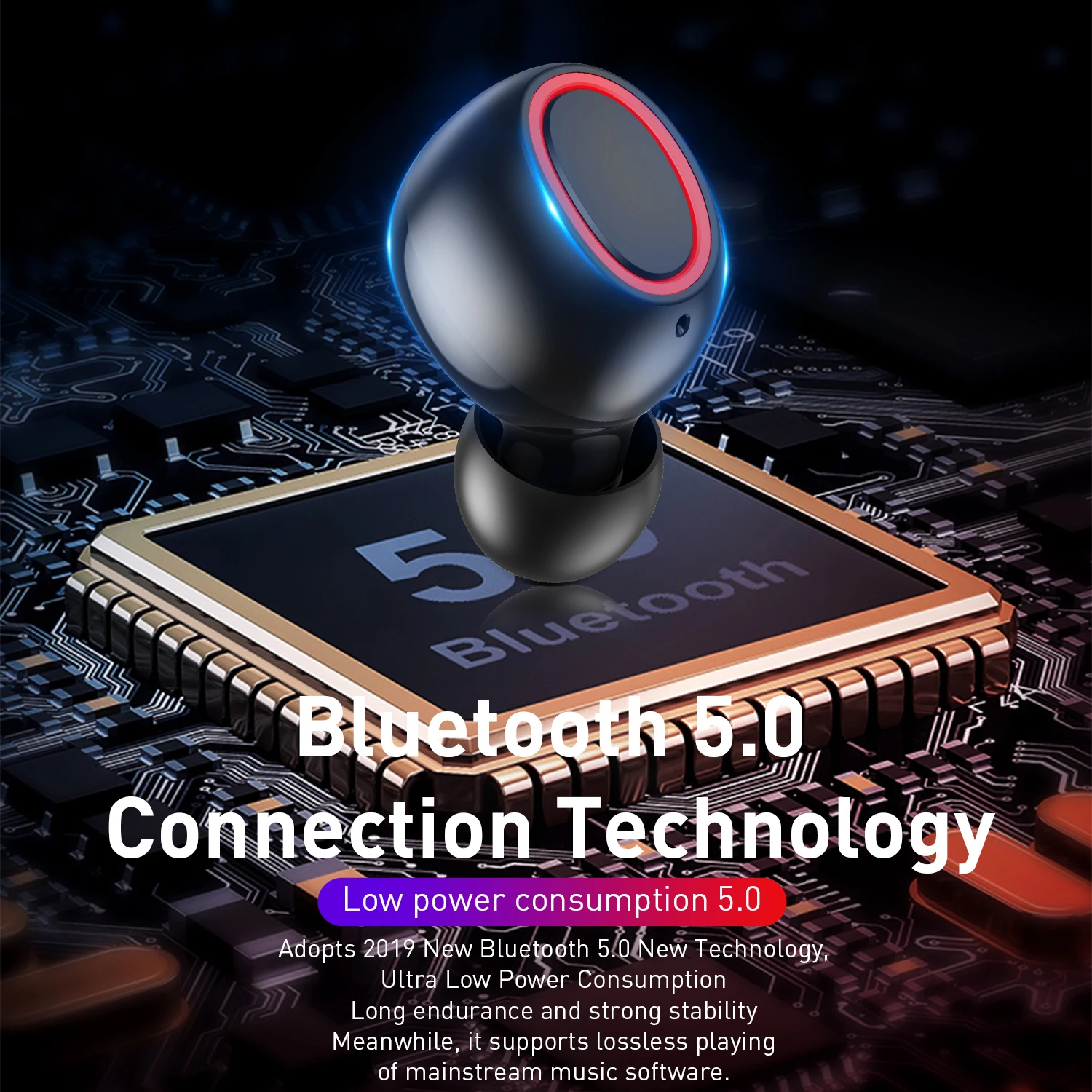 Беспроводные наушники вкладыши с сенсорным управлением Bluetooth 5 0|Наушники и