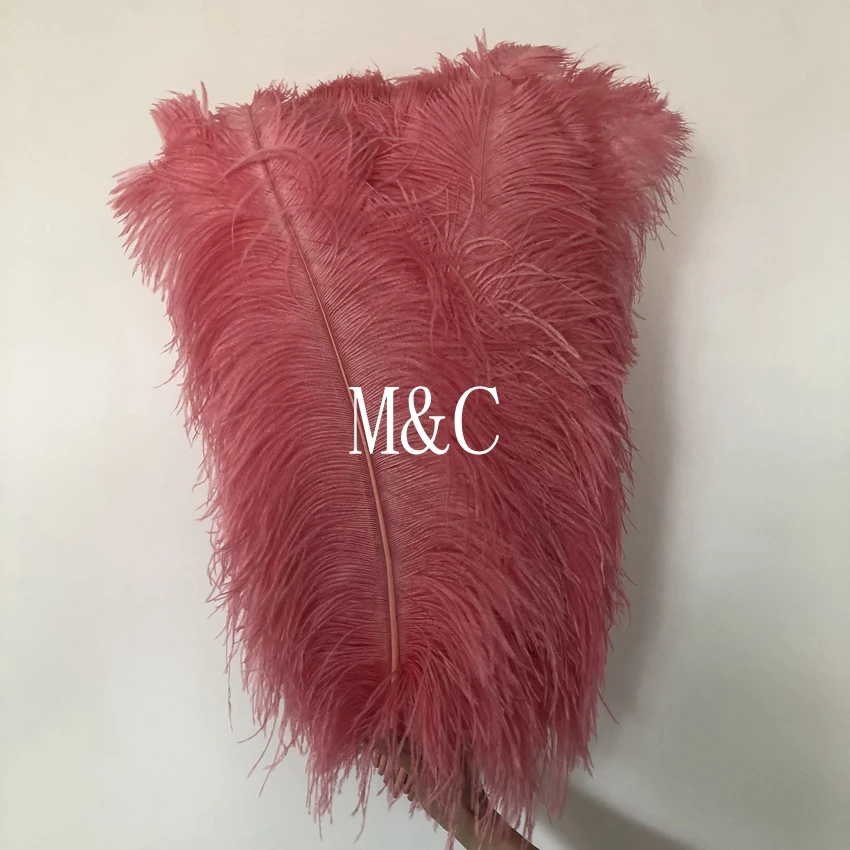

Water Melon ostrich feathers size 40cm to 75cm long DIY wedding party decorations Plumes Brown color Dyed 50pcs/lot centerpieces