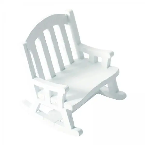 

2x Wooden Chairs 1:12 Scale Christmas Model Chairs Mini Wooden Rocking Chairs Decoration