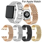 Ремешок для наручных часов Apple Watch series 4, 3, 2, 1, нержавеющая сталь