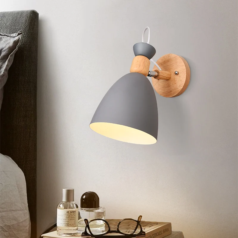 Светодиодный настенный светильник Регулируемая лампа для спальни Скандинавская