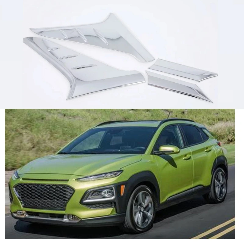 

Автомобильный хромированный спойлер из АБС-пластика для заднего стекла, 2 шт., Обложка для Hyundai Kona Encino 2017 2018 2019