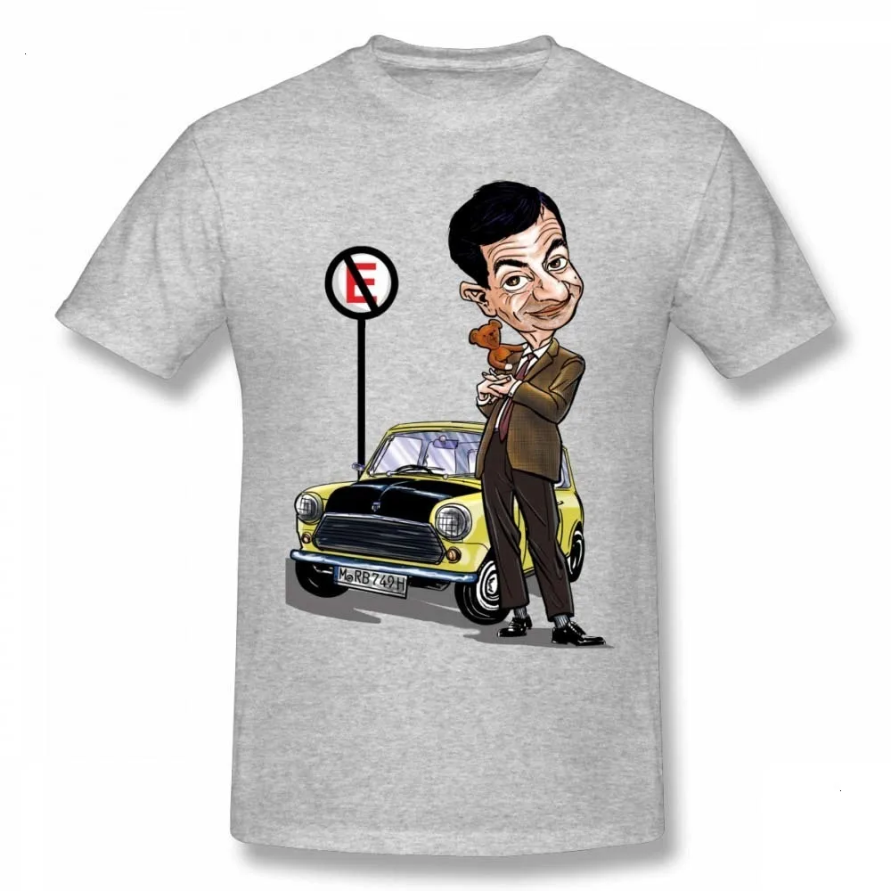 Mr Bean Футболка мужская ретро мини купер машина графическая забавная футболка для
