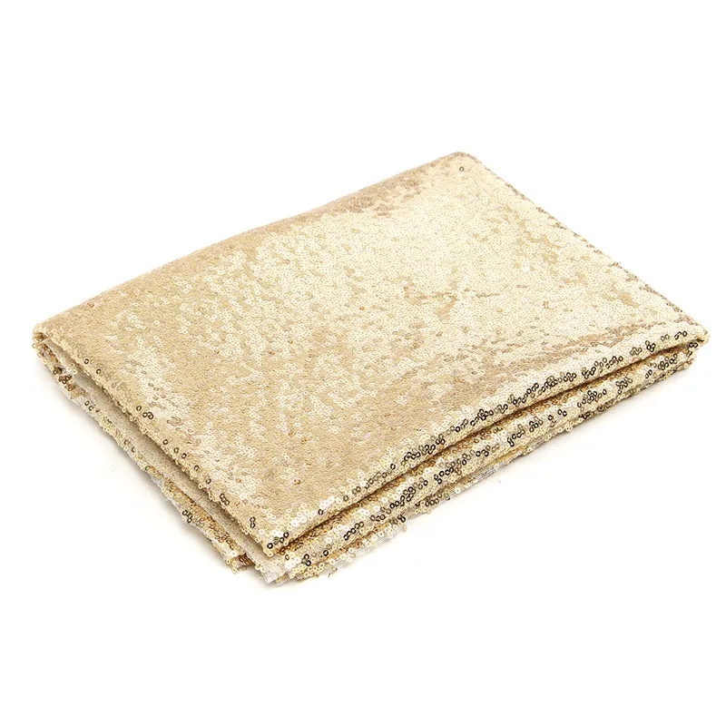 

4FT*6FT Champagne Gold Fabric Sequin Photo Backdrop Wedding Photography Background Decor Cloth DIY Craft Material