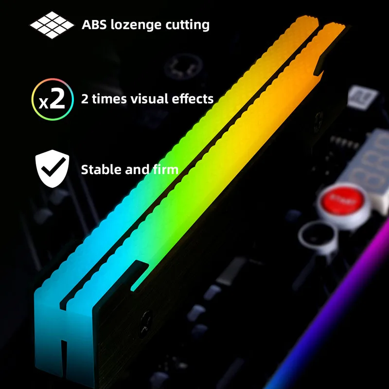 Segotep M.2 SSD RAM Cooler RGB Heatsink SATA 2280 Solid State Drive 5V 3Pin ARGB High Conductive on - Сеготеп М.2 SSD Охладитель оперативной памяти с подсветкой RGB, тепловым излучателем SATA 2280, твердотельный накопитель с питанием 5V 3Pin ARGB, высокоп