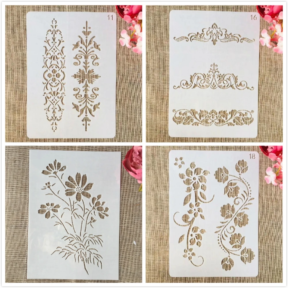 

4 шт., трафареты A4 29 см для стен