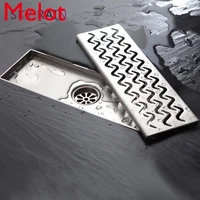 high quality 304 stainless steel rustproof linear shower drain rectangle types of floor drain