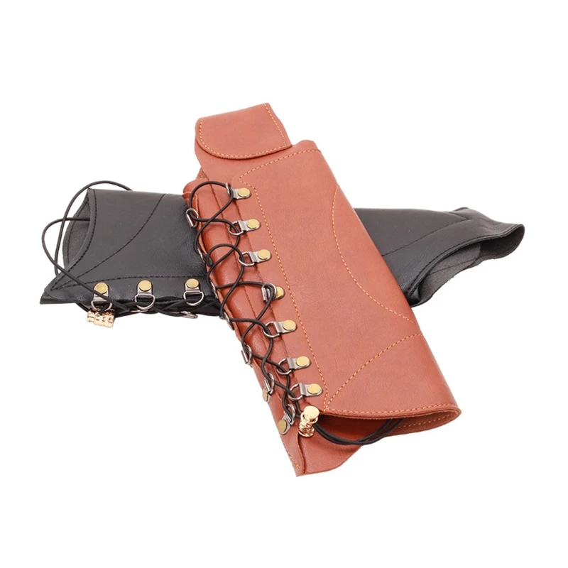 

448D Durable Handmade Leather Arm Guards for Traditional Bow Shooting Training