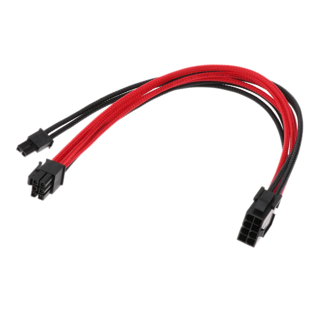 Видеокарта VGA PCI-E до 6 + 2-контактный Удлинительный кабель рукава черный красный 30