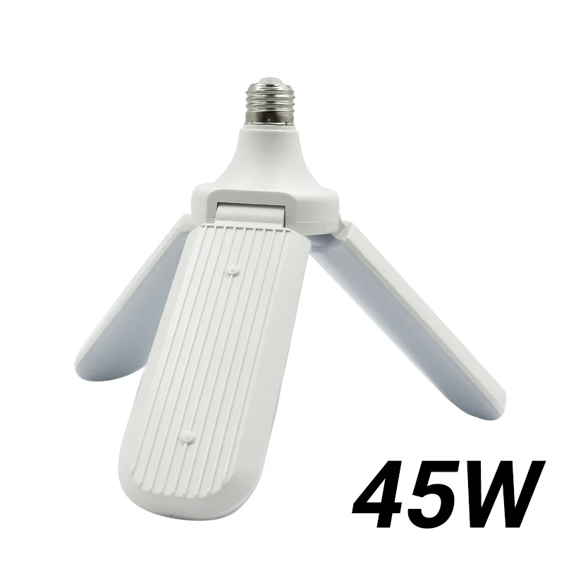 45W bulb Светодиодный IARY 96-265V 45W E27 светодиодный лампы Супер яркий Складная лопасть вентилятора с регулируемым углом наклона потолочный светильник современного дома энергосберегающие лампы CE по ограничению на использование опасных материалов в производстве - Испускаемый цвет: 45W bulb
