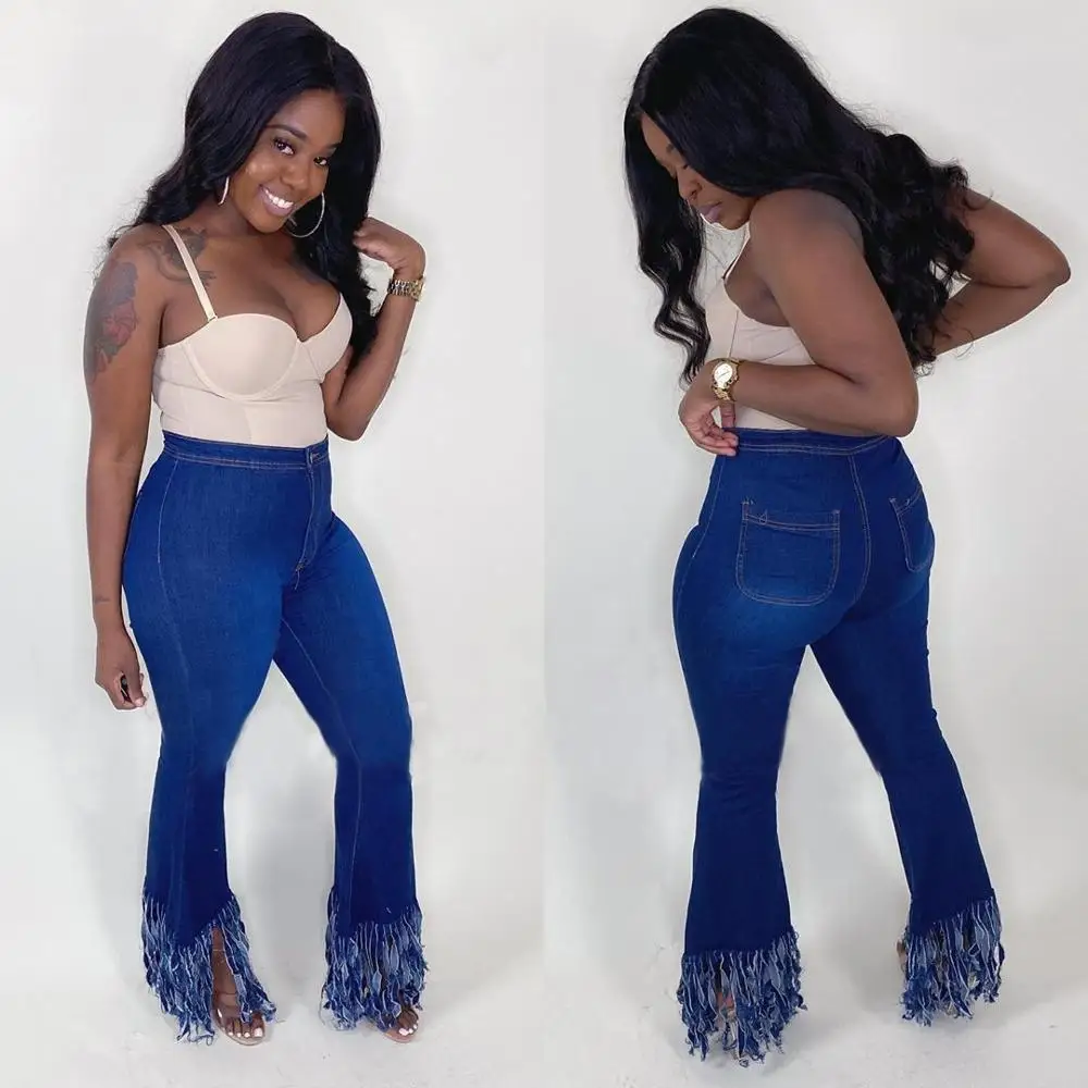 Джинсы-клеш Женские однотонные с высокой талией 3 цвета |