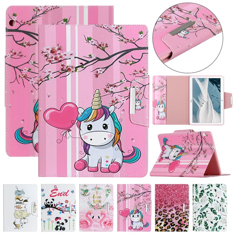 

Cute Unicorn Tablet Case for Funda Huawei MediaPad T5 T3 10 Case AGS-W09 AGS-L09 AGS-L03 9.6 Honor Play Pad 2 Flip Cover Stand