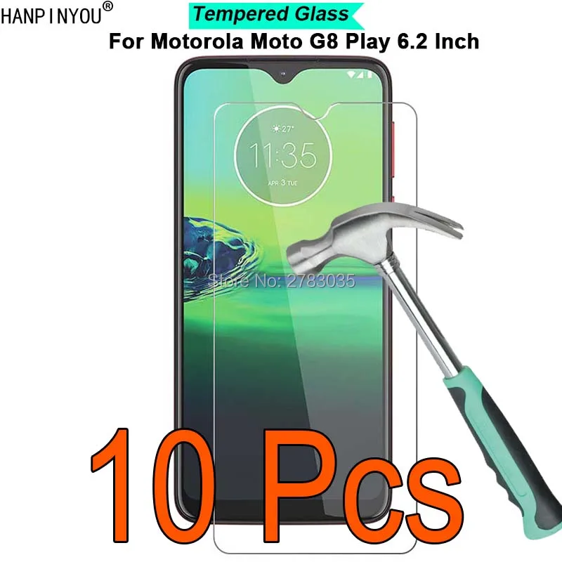 

10 шт./лот для Motorola Moto G8 Play 6,2 дюйма твердость 9H 2.5D ультратонкое Закаленное стекло пленка защита для экрана