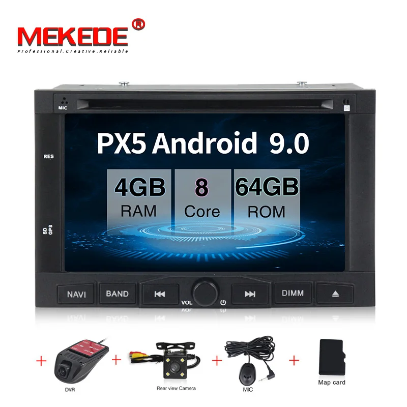 PX5 camera DVR MEKEDE PX5 4+ 64G android 9,0 Автомобильная dvd-навигационная система плеер для peugeot 3005 3008 5008 автомобильный радиоприемник Мультимедиа Стерео 8 ядер - Цвет: PX5 camera DVR