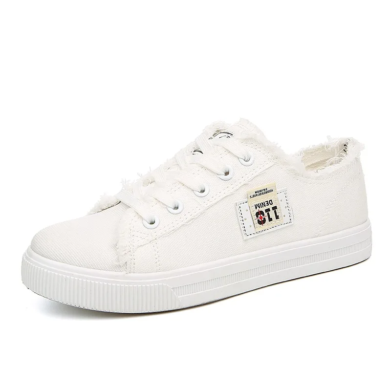 

NEW Women's Canvas Shoes Breathable Classic Summer Sneakers for Girls Lace-up Denim Shoes Casual Big Size Tenis Feminino