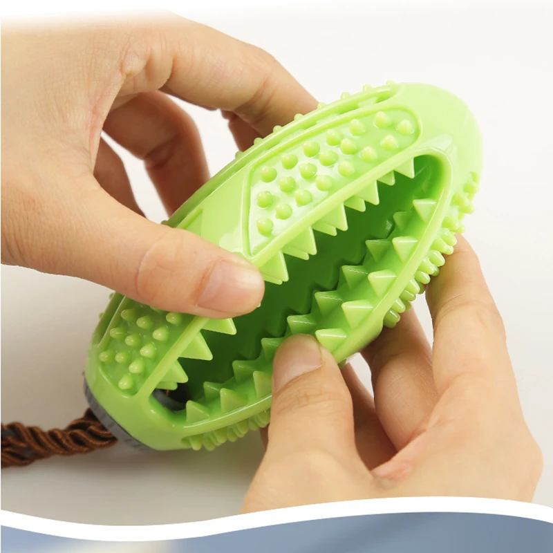 Новинка интерактивные игрушки для собак зубная щетка с шариком дозировщиком