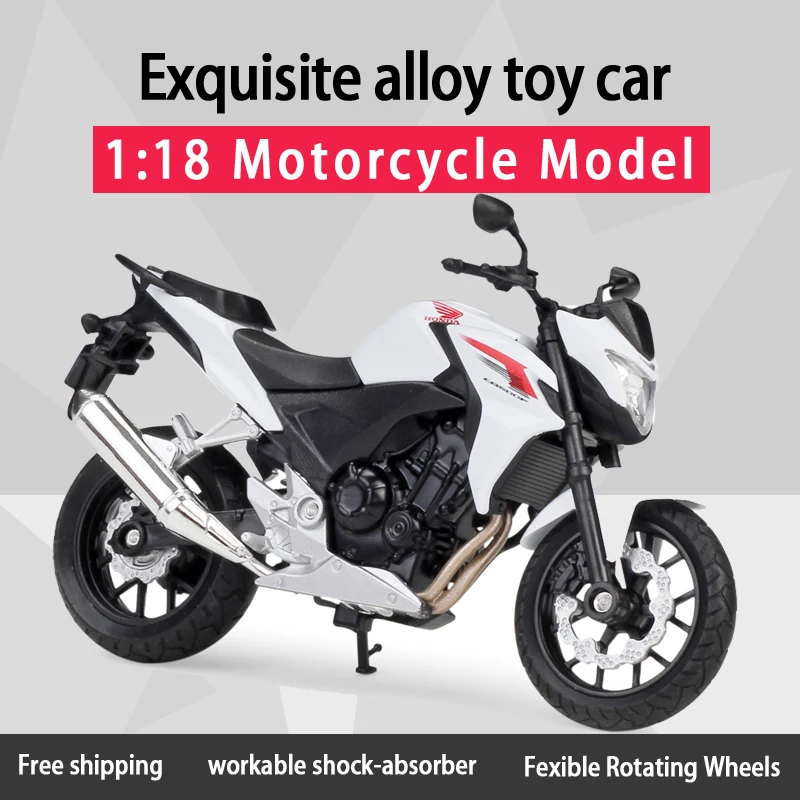 Модель спортивного мотоцикла Welly 1:18 CB500F отлитый под давлением из сплава реальная